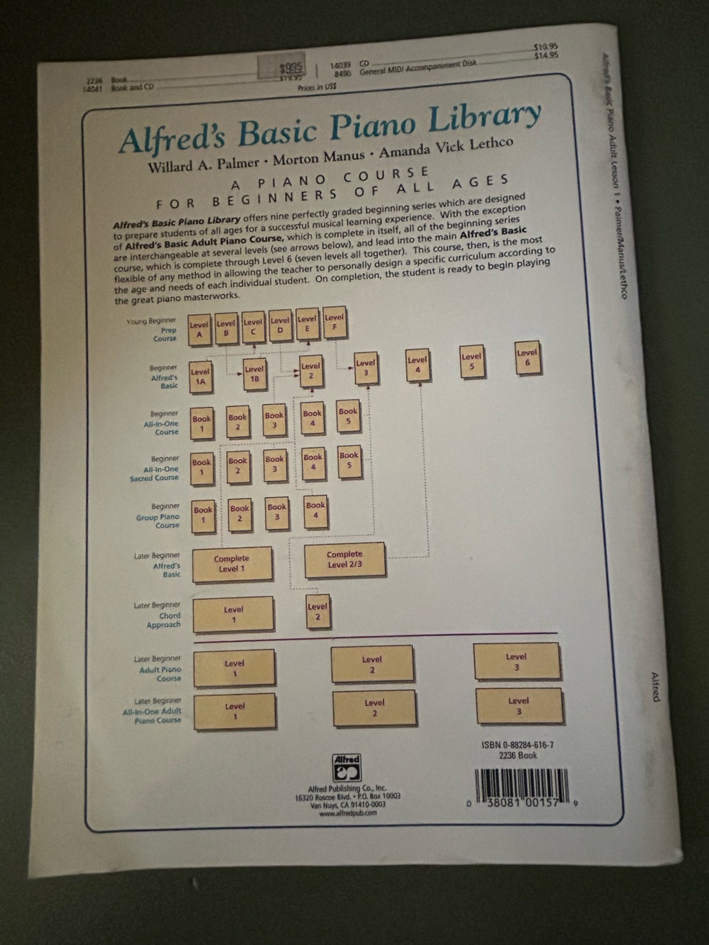 Alfred's Basic Adult Piano Course: Lesson Book Level One - Picture 2 of 6